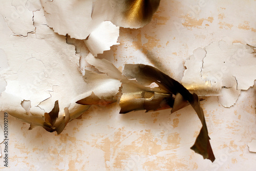 wall with worn paint