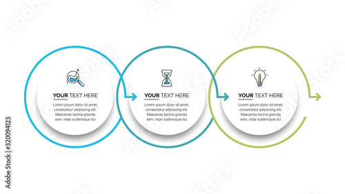Business Infographic template. Thin line design with numbers 2, 3, 4, 5, 6  options or steps.
