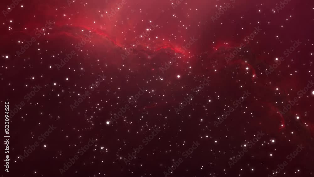 Space Nebula red background. Night starry sky, milky way in beautiful  night horizon. The stars are everywhere around. Neon Lights star sky space background.