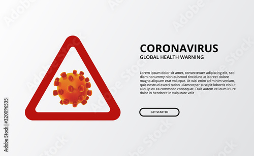 Global warning health of coronavirus 2019 nCoV. Pandemic wuhan disease illustration.