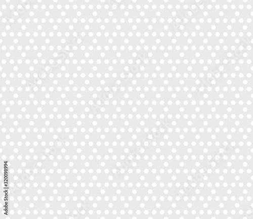 Subtle vector seamless pattern. Simple modern geometric texture with small hexagons. Hexagonal grid, lattice, perforated surface. Delicate white and pale pink abstract background. Decorative design