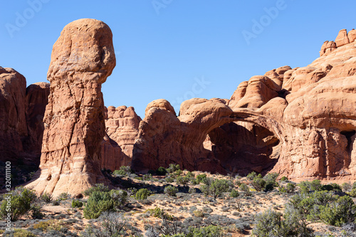 Travel and Tourism - Scenes of the Western United States. Red Rock Formations Near Canyonlands National Park  Utah.