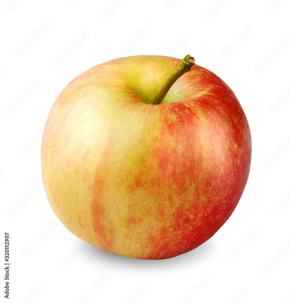 Yellow red apple isolated on white background. Fresh beutiful apple. Yellow red apple isolated on white background. Fresh beutiful apple.