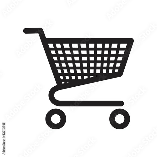 Wallpaper Mural Trolley thin line, Add to shopping cart icon vector illustration for graphic and web design. Torontodigital.ca