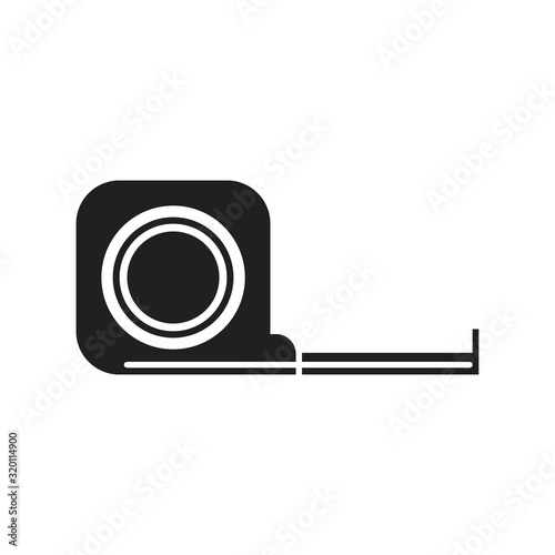 Measuring tape icon vector illustration for graphic and web design.