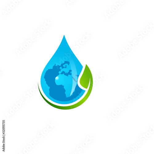 symbol water green logo vector