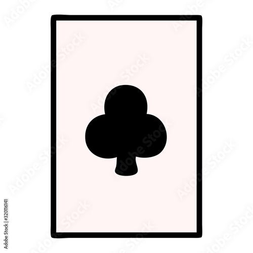 traditional tattoo of the ace of clubs