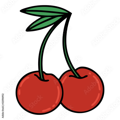 traditional tattoo of cherries