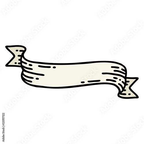 traditional tattoo of a banner