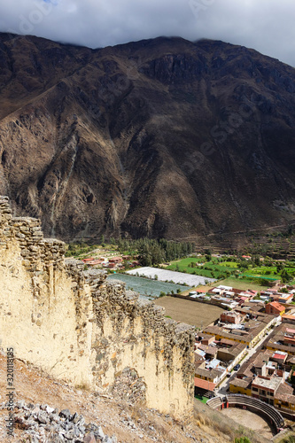 Ollantaytambo archaeological park, on the Sacred valley of incas, Peru