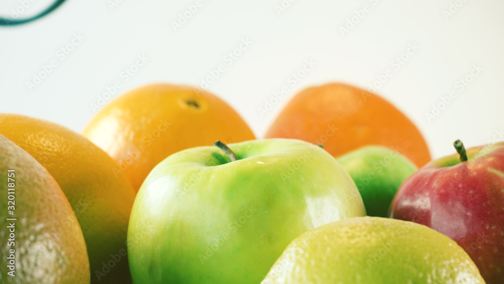 fresh fruits isolated on white background fresh fruits isolated on white background