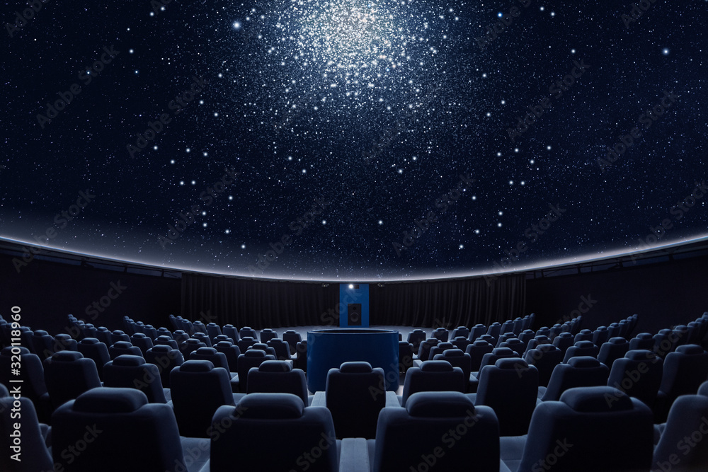 A full of stars projection at the planetarium