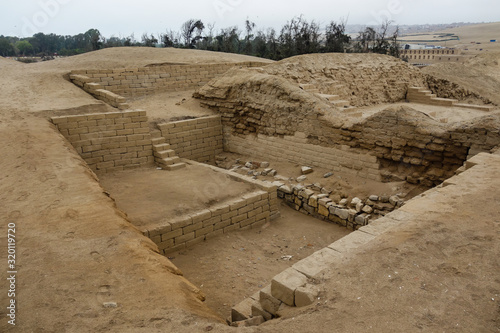 Pachacamac Archeological Site, Lima/Peru. Pre-incan ruins and sanctuary photo