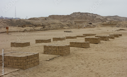 Pachacamac Archeological Site, Lima/Peru. Pre-incan ruins and sanctuary photo