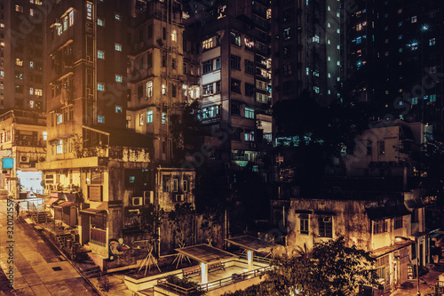 HongKong cityscape at night, Hong Kong city at night