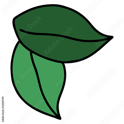 traditional tattoo of leaves