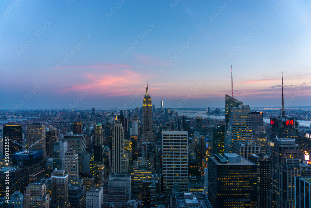 Fototapeta premium new york skyline at night