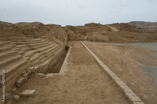 Pachacamac Archeological Site, Lima/Peru. Pre-incan ruins and sanctuary photo