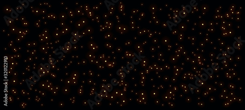 Abstract golden stars or snowflakes background vector illustration
