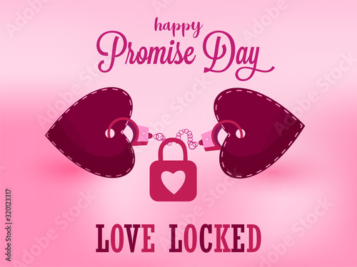 Happy promise day. celebrate before valentine's day with your love one. Love locked.