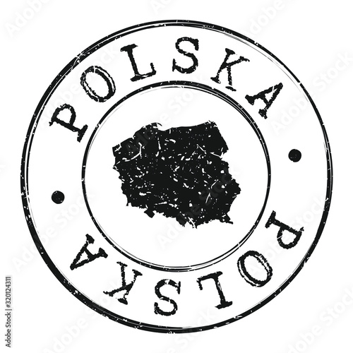 Poland Silhouette Postal Passport. Stamp Round Vector Icon Map. Design  Travel Postmark. 