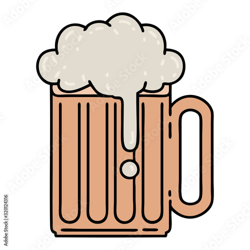 traditional tattoo of a beer tankard