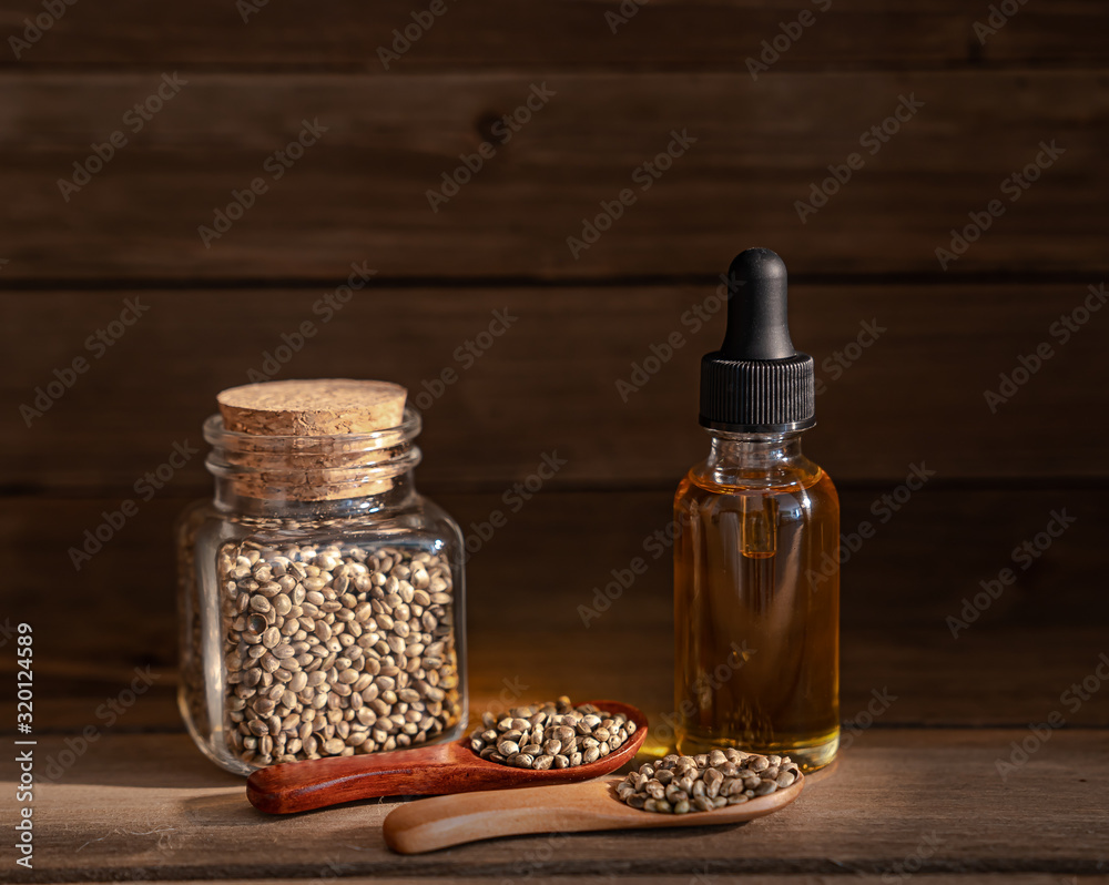 CBD Hemp Oil Tincture Bottle & Seeds CBD Hemp Oil Tincture Bottle & Seeds