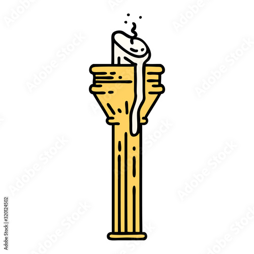 traditional tattoo of a candelabra