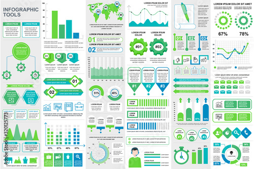 Bundle infographic elements data visualization vector design template. Can be used for steps, business processes, workflow, diagram, flowchart concept, timeline, marketing icons, info graphics.