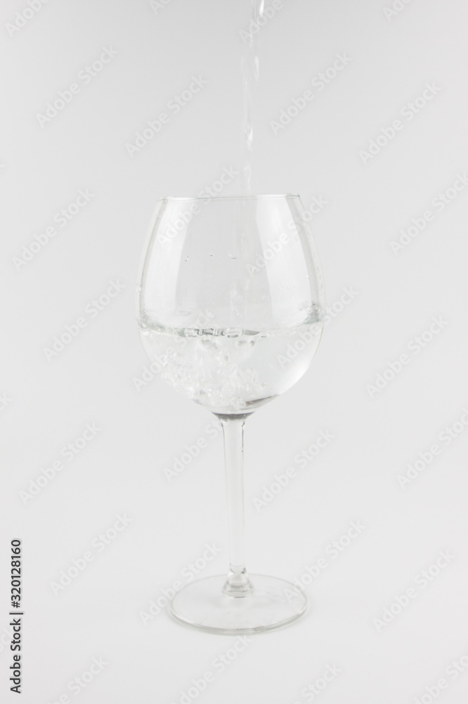 Fresh water in a transparent glass Fresh water in a transparent glass
