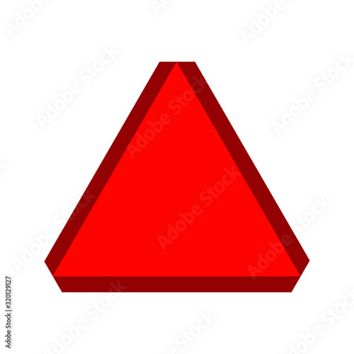 Slow moving vehicle symbol. Red triangle. Traffic sign. Perfect for backgrounds, backdrop, sticker, sign, symbol, label, poster, banner, notice etc.