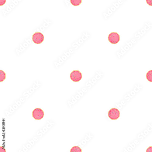 Illustration on theme big set identical biscuit, kit colorful pastry cookie
