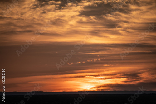 sunset in the desert