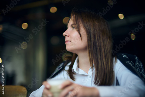 Young woman in a cafe