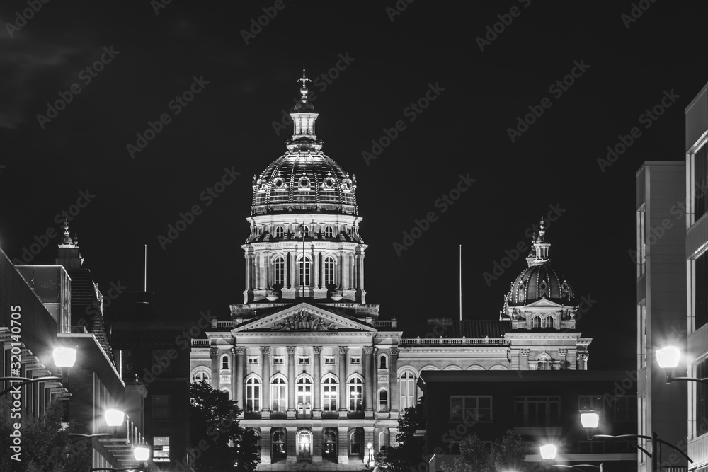 Iowa State Capitol Building - B&W