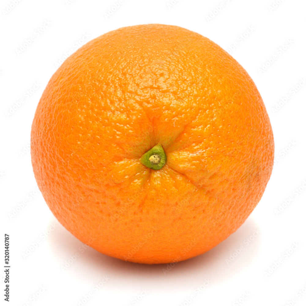 Orange fruit isolated on white background. Perfectly retouched, full depth of field on the photo. Flat lay, top view Orange fruit isolated on white background. Perfectly retouched, full depth of field on the photo. Flat lay, top view