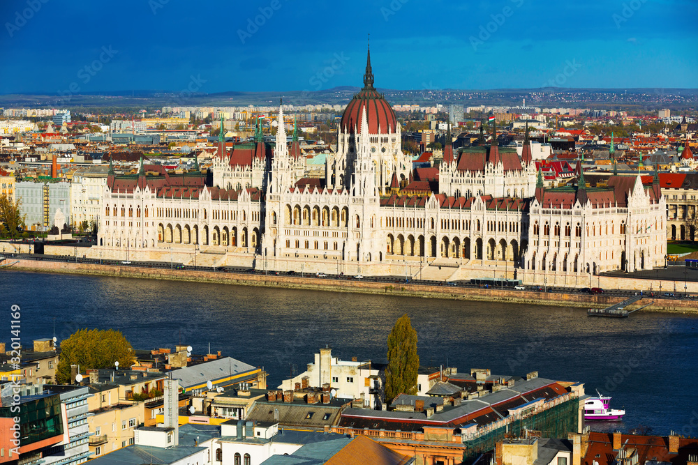 Parlament in Budapest is hungarian landmark