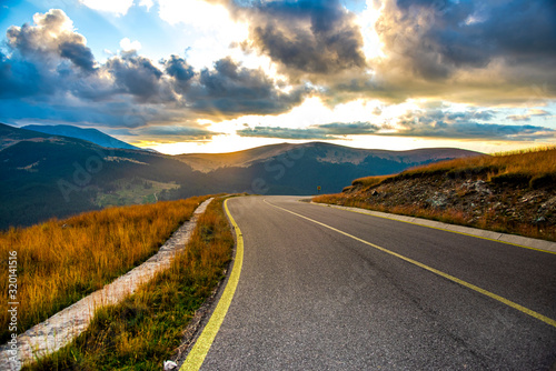 Landscape in carpathian Mountains, Transalpina road , romania