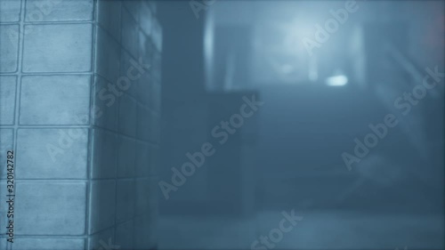 Wallpaper Mural rainy night with fog at old town street Torontodigital.ca