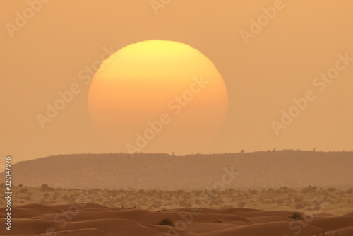 sunset in desert