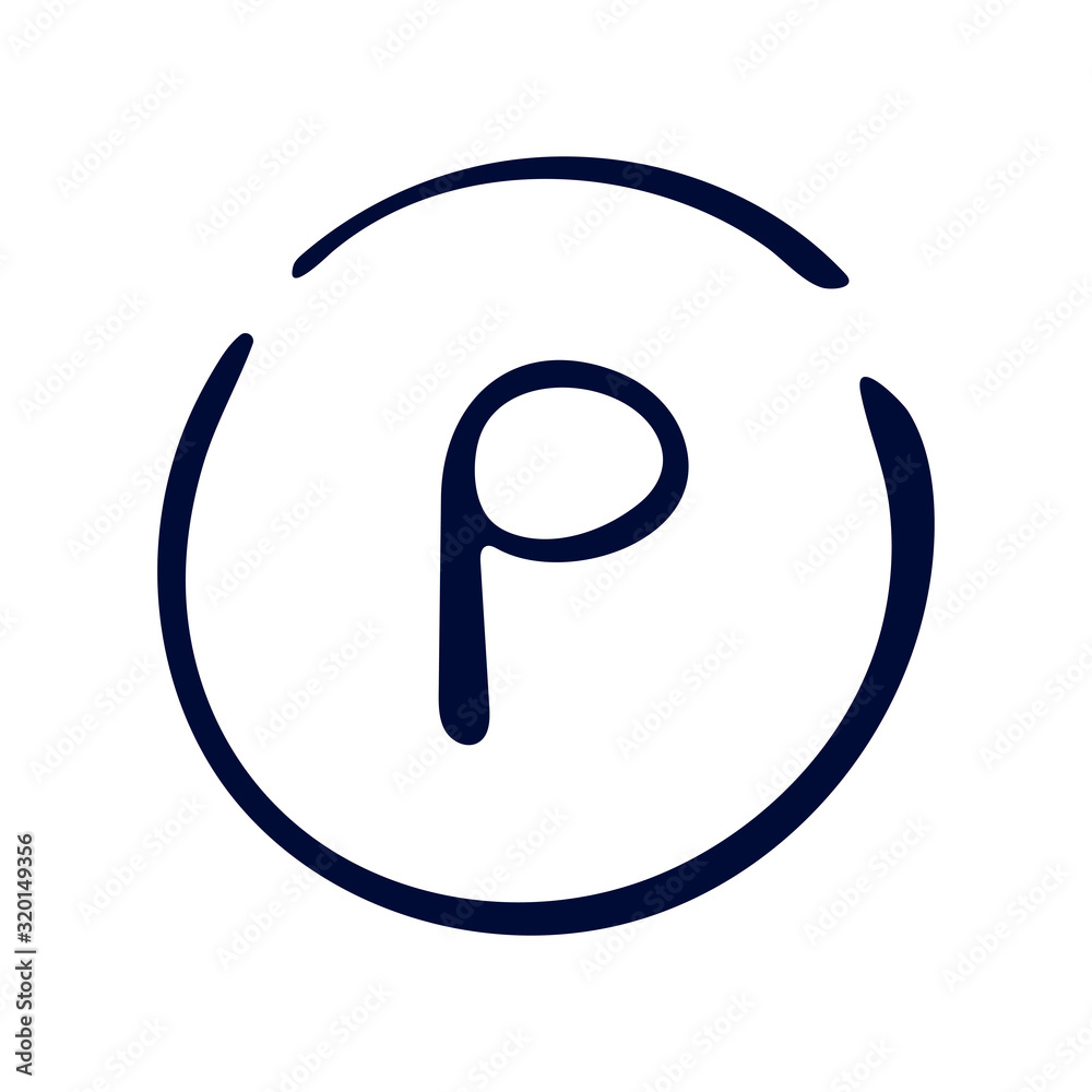 Parking icon sign on white background Vector illustration