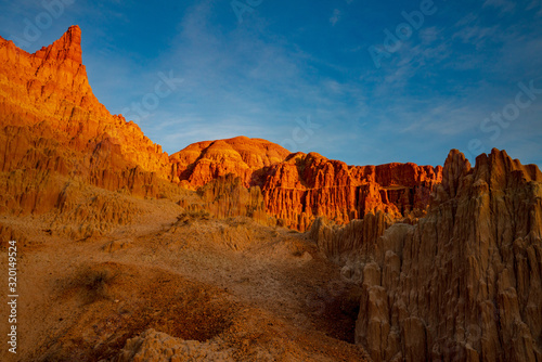 The Last Light of Sunset on Cathedral Gorge