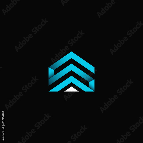 Creative modern simple Linked Premium Logo letter SA AS logo design vector geometric font icon