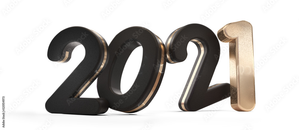 2021 dark and golden symbol design 3d-illustration 2021 dark and golden symbol design 3d-illustration