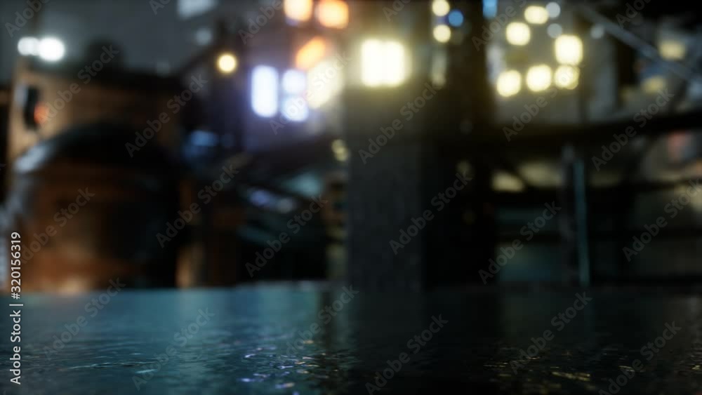 City Streets In The Rain At Night City Streets In The Rain At Night