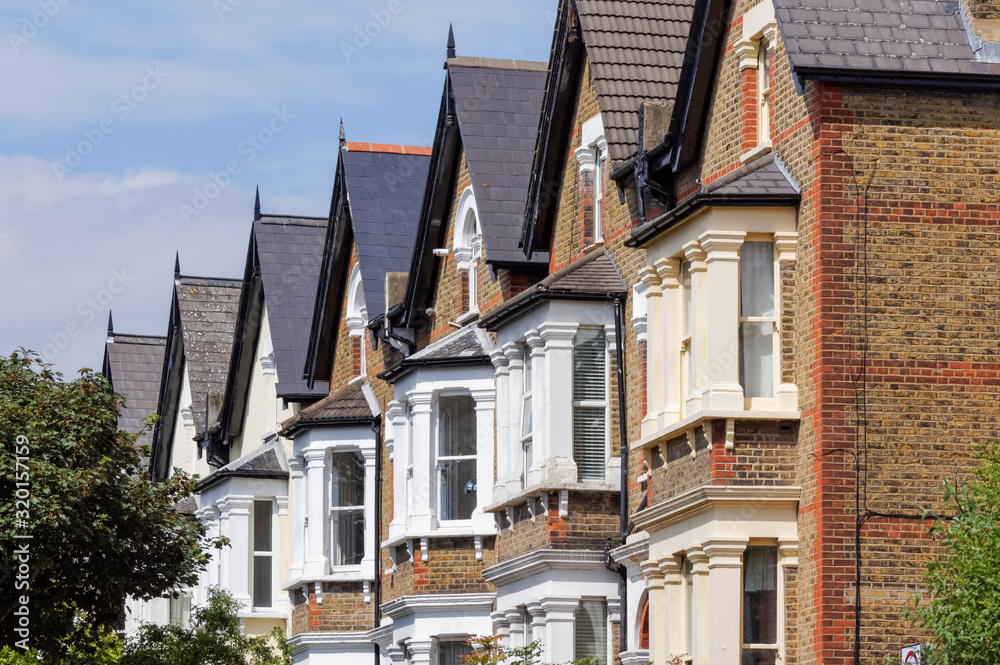 Fototapeta premium Terraced houses in London England United Kingdom UK