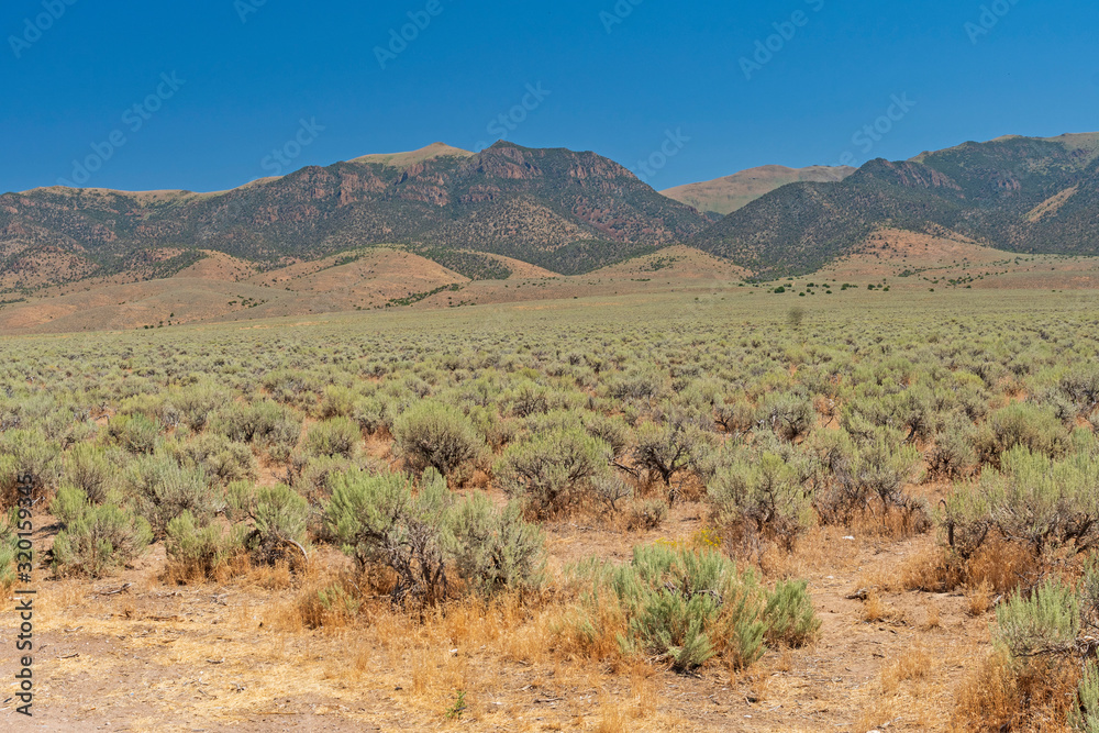 Great Basin View along the Loneliest Highway in the America Great Basin View along the Loneliest Highway in the America