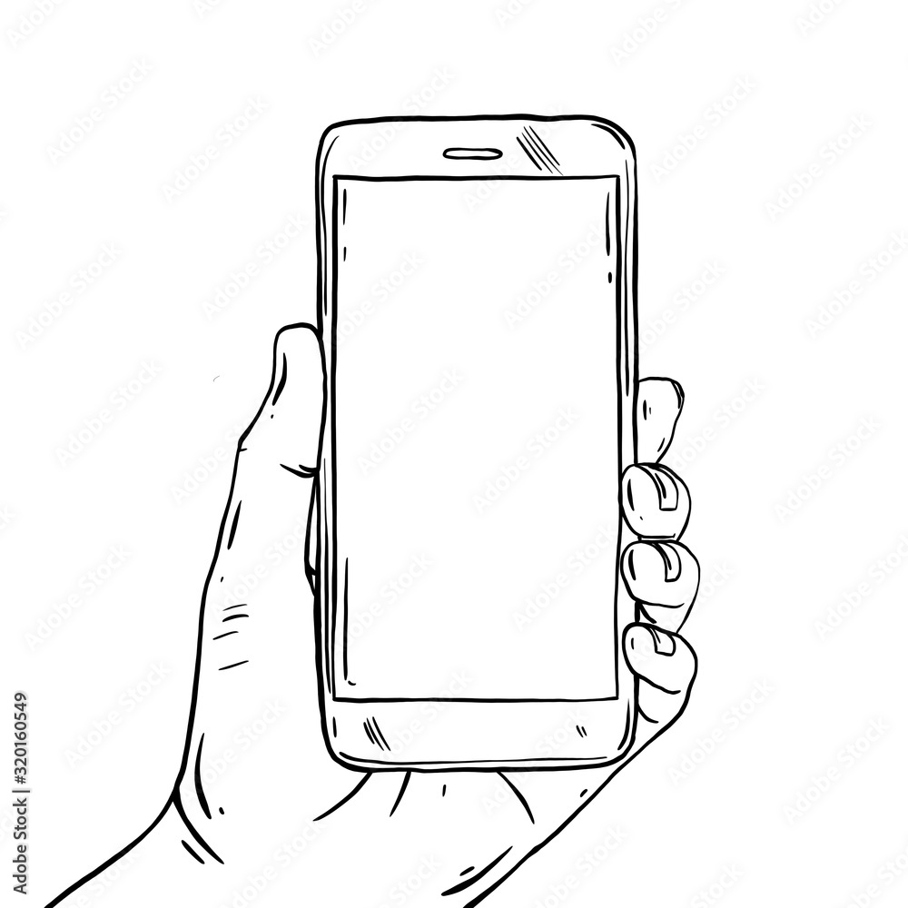 Hand Holding Smart Phone Drawing Galaxy Case by Frank Ramspott - Fine Art  America