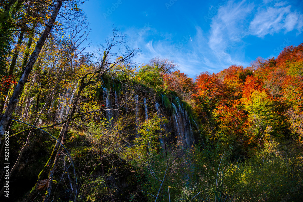 Autumn landscape in Plitvice Natural Park Autumn landscape in Plitvice Natural Park