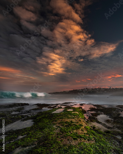 Tamarama Beach at sunset  Sydney Australia